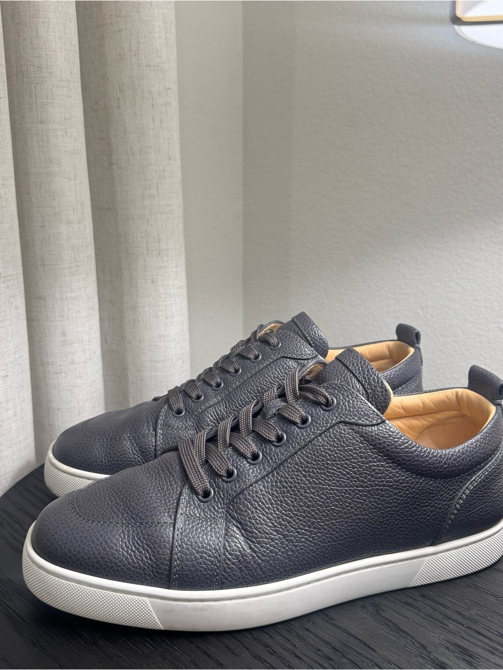 Christian Louboutin Rantulow Orlato Sneakers Leather Dark Gray 44 - Picture 2 of 8